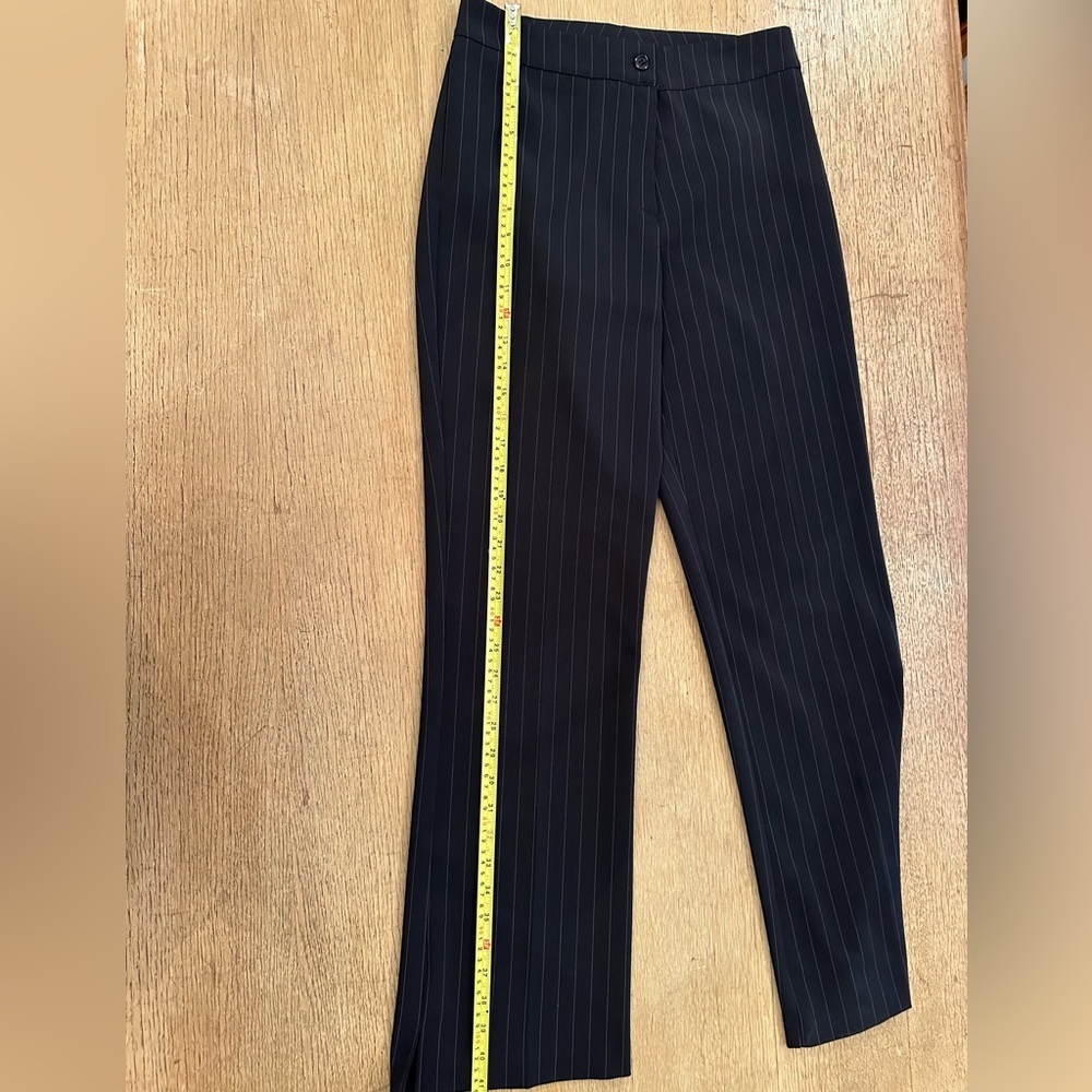Y2K Studio Y Black Pinstripe 3 Piece Sleeveless Pantsuit - Picture 12 of 15